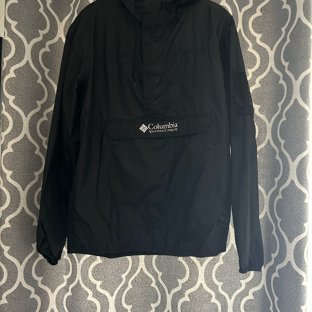 Columbia Black Hooded Anorak